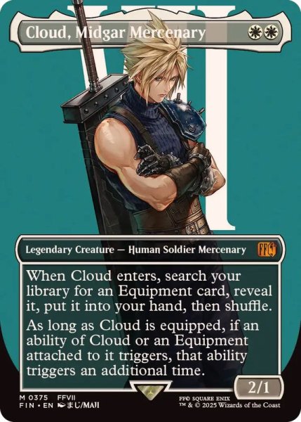 画像1: (フルアート)(0375)ミッドガルの傭兵、クラウド/Cloud, Midgar Mercenary《英語》【FIN】 (1)
