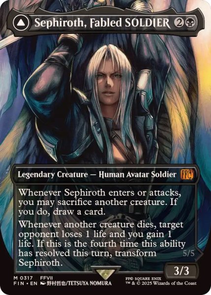 画像1: [EX+](フルアート)(0317)威名のソルジャー、セフィロス/Sephiroth, Fabled SOLDIER《英語》【FIN】 (1)