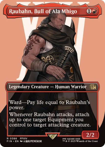 画像1: (フルアート)(0388)アラミゴの猛牛、ラウバーン/Raubahn, Bull of Ala Mhigo《英語》【FIN】 (1)