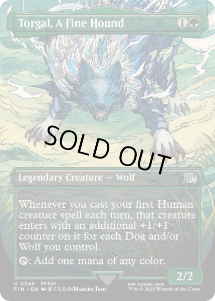 画像1: [EX+](FOIL)(フルアート)(0345)盟友、トルガル/Torgal, A Fine Hound《英語》【FIN】 (1)
