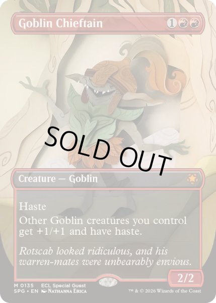 画像1: [EX+](フルアート)(0135)ゴブリンの酋長/Goblin Chieftain《英語》【SPG】 (1)