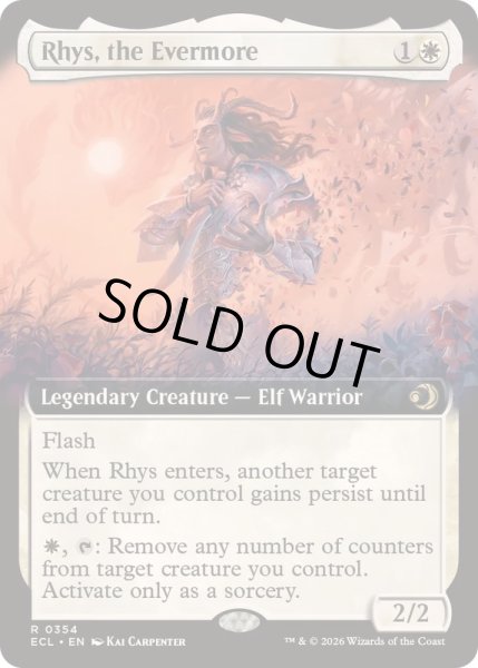 画像1: [EX+](FOIL)(フルアート)不朽不変、ライズ/Rhys, the Evermore《英語》【ECL】 (1)