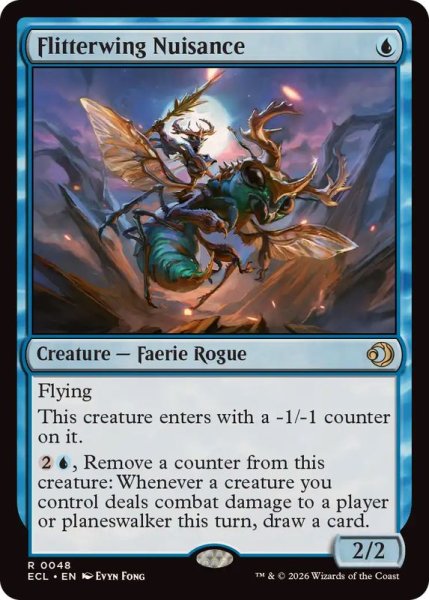 画像1: (FOIL)閃翼の嫌がらせ屋/Flitterwing Nuisance《英語》【ECL】 (1)