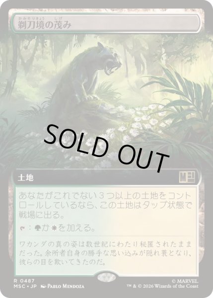 画像1: (FOIL)(フルアート)剃刀境の茂み/Razorverge Thicket《日本語》【MSC】 (1)