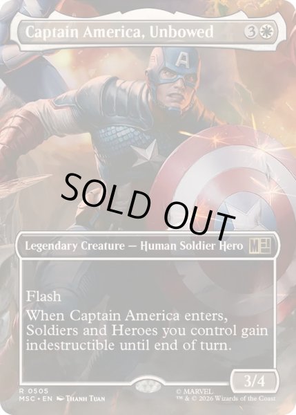 画像1: [EX+](フルアート)不屈の盾、キャプテン・アメリカ/Captain America, Unbowed《英語》【MSC】 (1)