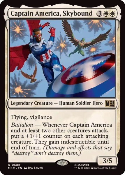 画像1: [EX+](FOIL)空を翔ける、キャプテン・アメリカ/Captain America, Skybound《英語》【MSC】 (1)