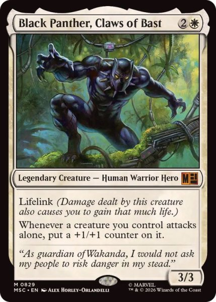 画像1: (FOIL)バスト神の爪、ブラックパンサー/Black Panther, Claws of Bast《英語》【MSC】 (1)