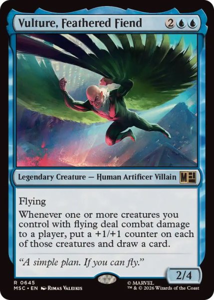 画像1: (FOIL)羽持つ悪鬼、ヴァルチャー/Vulture, Feathered Fiend《英語》【MSC】 (1)