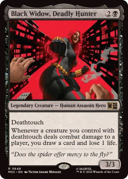 画像1: (FOIL)恐るべき狩人、ブラック・ウィドウ/Black Widow, Deadly Hunter《英語》【MSC】 (1)