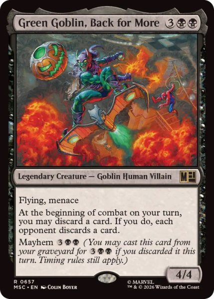 画像1: (FOIL)再度襲い来る者、グリーンゴブリン/Green Goblin, Back for More《英語》【MSC】 (1)