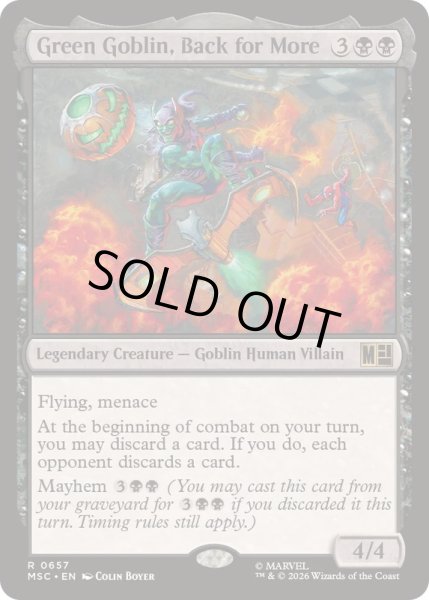 画像1: [EX+](FOIL)再度襲い来る者、グリーンゴブリン/Green Goblin, Back for More《英語》【MSC】 (1)