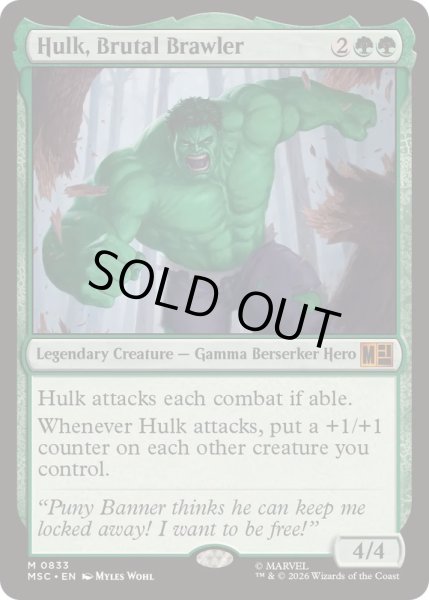 画像1: (FOIL)凄まじき暴れん坊、ハルク/Hulk, Brutal Brawler《英語》【MSC】 (1)