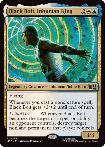 画像1: (サージFOIL)インヒューマンズの王、ブラックボルト/Black Bolt, Inhuman King《英語》【MSC】 (1)