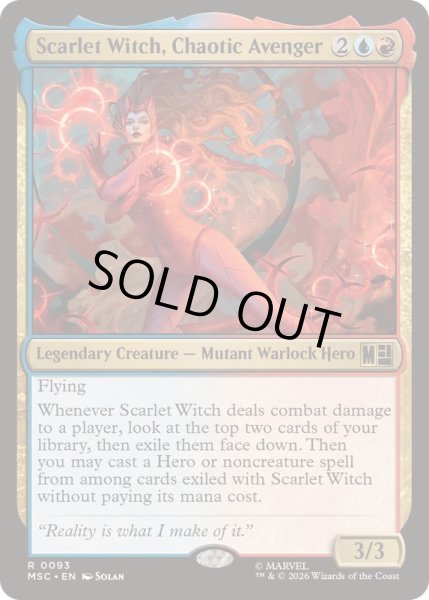 画像1: [EX+](サージFOIL)魔性のアベンジャーズ、スカーレット・ウィッチ/Scarlet Witch, Chaotic Avenger《英語》【MSC】 (1)