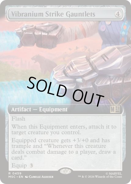 画像1: [EX+](FOIL)(フルアート)ヴィブラニウム・ストライク・ガントレット/Vibranium Strike Gauntlets《英語》【MSC】 (1)