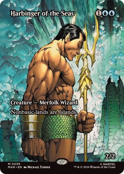 画像1: (FOIL)(フルアート)(0055)海の先駆け/Harbinger of the Seas《英語》【MAR】 (1)