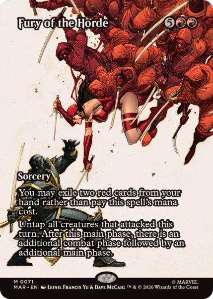 画像1: (FOIL)(フルアート)(0071)大群の怒り/Fury of the Horde《英語》【MAR】 (1)