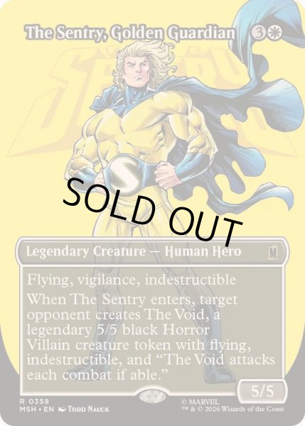 画像1: (フルアート)金色の守護者、セントリー/The Sentry, Golden Guardian《英語》【MSH】 (1)