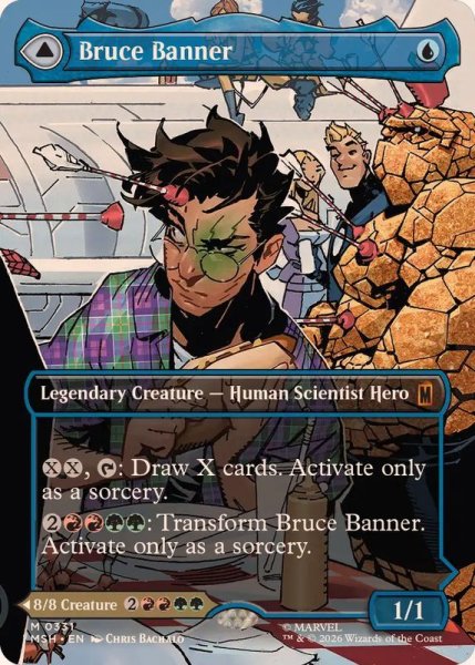画像1: [EX+](FOIL)(フルアート)(0331)ブルース・バナー/Bruce Banner《英語》【MSH】 (1)