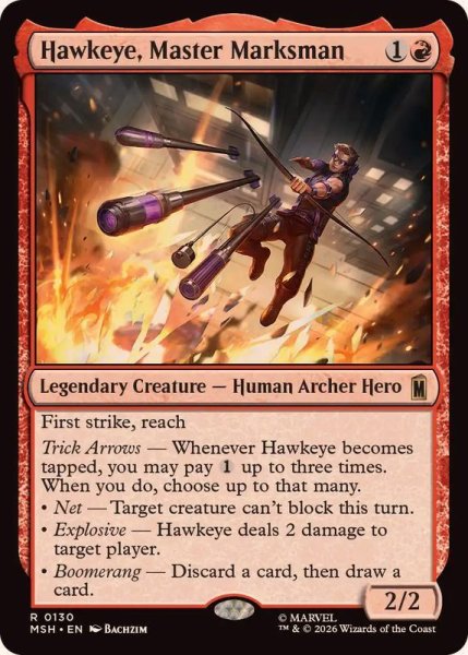 画像1: (FOIL)百発百中の射手、ホークアイ/Hawkeye, Master Marksman《英語》【MSH】 (1)