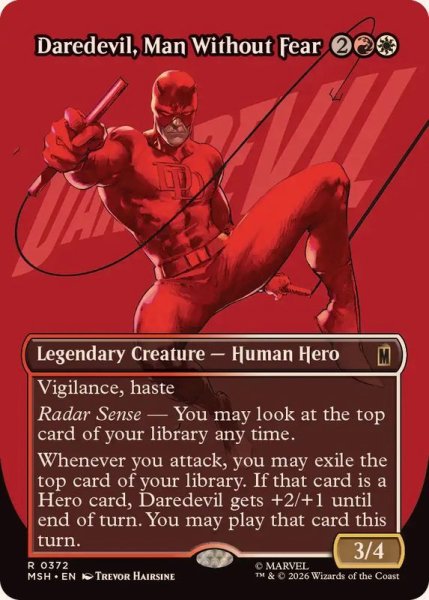 画像1: (FOIL)(フルアート)(0372)恐れ知らずの男、デアデビル/Daredevil, Man Without Fear《英語》【MSH】 (1)