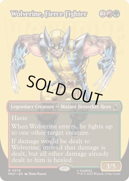 画像1: (フルアート)獰猛な戦士、ウルヴァリン/Wolverine, Fierce Fighter《英語》【MSH】 (1)