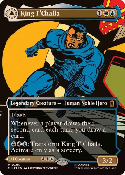画像1: (FOIL)(フルアート)(0399)ティ・チャラ王/King T'Challa《英語》【MSH】 (1)