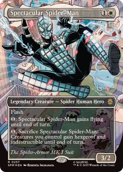 画像1: [EX+](テクスチャーFOIL)(0237)スペクタキュラー・スパイダーマン/Spectacular Spider-Man《英語》【SPM】 (1)