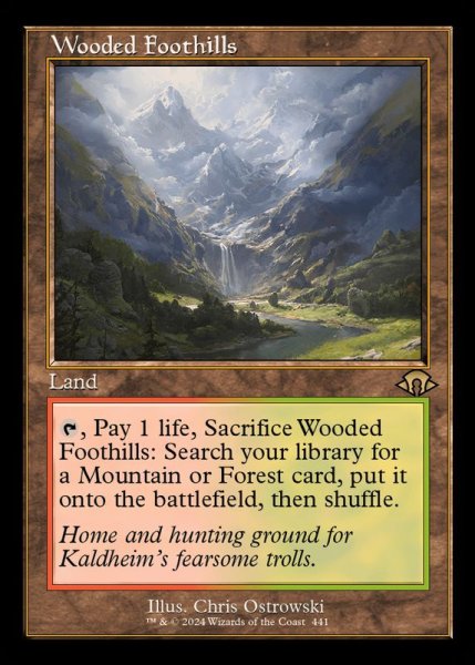 画像1: [EX+](FOIL)(旧枠仕様)樹木茂る山麓/Wooded Foothills《英語》【MH3】 (1)