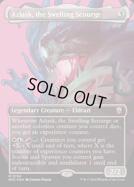 画像1: [EX+](リップルFOIL)(フルアート)隆起する災い魔、アズラスク/Azlask, the Swelling Scourge《英語》【M3C】 (1)