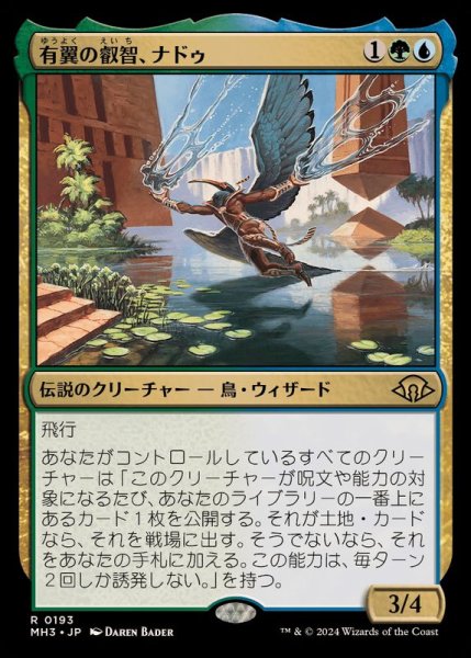 画像1: [EX+](FOIL)有翼の叡智、ナドゥ/Nadu, Winged Wisdom《日本語》【MH3】 (1)