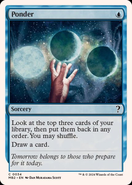 画像1: 思案/Ponder《英語》【Reprint Cards(Mystery Booster2)】 (1)