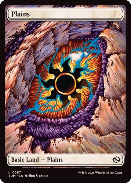 画像1: [EX+](FOIL)(フルアート)(0287)平地/Plains《英語》【TDM】 (1)