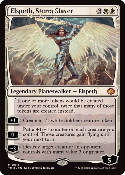 画像1: [EX+](FOIL)嵐の討伐者、エルズペス/Elspeth, Storm Slayer《英語》【TDM】 (1)