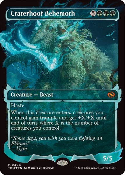 画像1: (FOIL)(ショーケース枠)孔蹄のビヒモス/Craterhoof Behemoth《英語》【TDM】 (1)