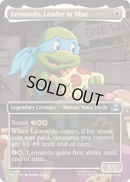 画像1: (FOIL)(フルアート)青を纏うリーダー、レオナルド/Leonardo, Leader in Blue《英語》【TMT】 (1)