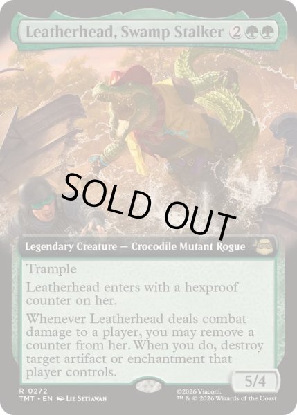 画像1: (フルアート)沼地のハンター、レザーヘッド/Leatherhead, Swamp Stalker《英語》【TMT】 (1)