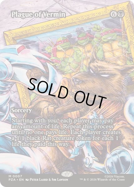 画像1: (FOIL)(フルアート)害獣の疫病/Plague of Vermin《英語》【PZA】 (1)