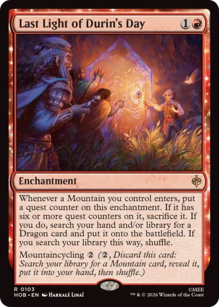 画像1: [EX+](FOIL)ドゥリンの日の最後の明かり/Last Light of Durin's Day《英語》【HOB】 (1)