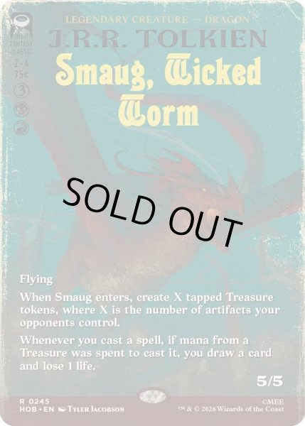 画像1: [EX+](フルアート)悪い長虫、スマウグ/Smaug, Wicked Worm《英語》【HOB】 (1)