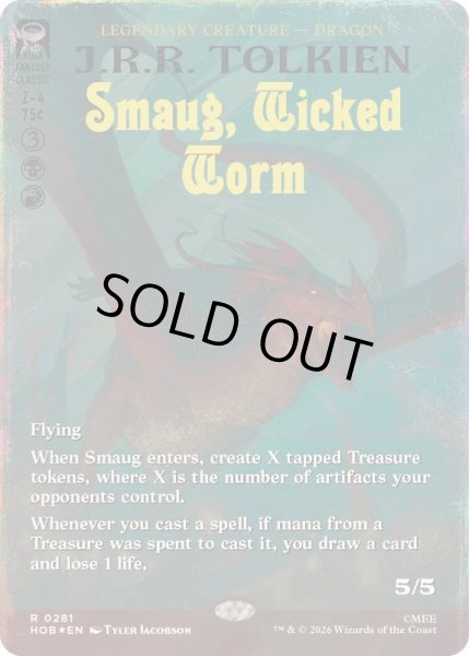画像1: (サージFOIL)悪い長虫、スマウグ/Smaug, Wicked Worm《英語》【HOB】 (1)