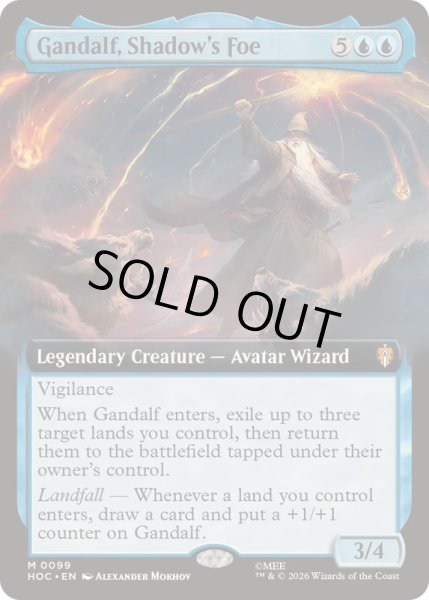 画像1: [EX+](フルアート)影の仇敵、ガンダルフ/Gandalf, Shadow's Foe《英語》【HOC】 (1)