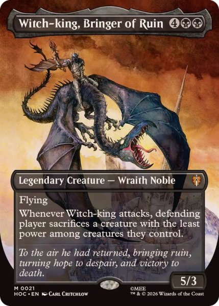画像1: (フルアート)破滅をもたらす者、魔王/Witch-king, Bringer of Ruin《英語》【HOC】 (1)