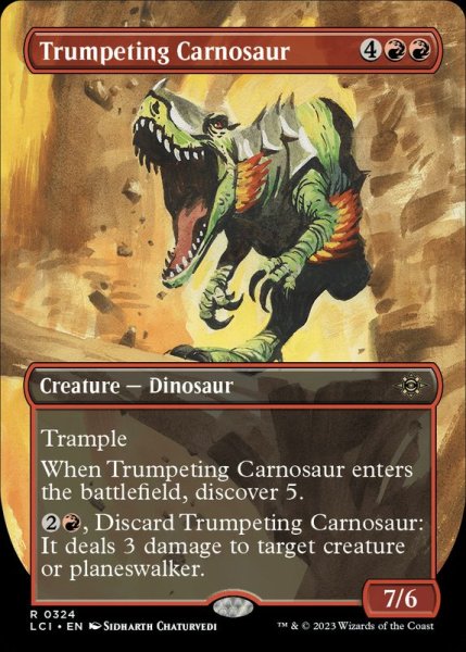 画像1: [EX+](フルアート)嘶くカルノサウルス/Trumpeting Carnosaur《英語》【LCI】 (1)