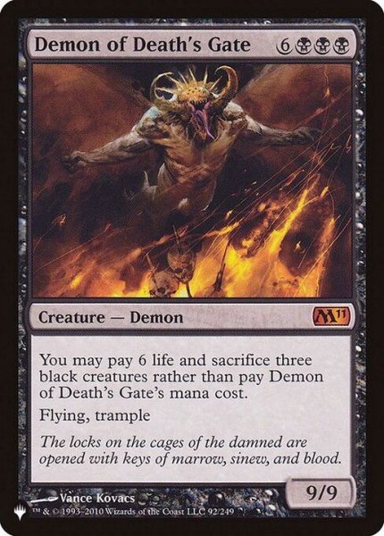 画像1: [EX+]死の門の悪魔/Demon of Death's Gate《英語》【Reprint Cards(The List)】 (1)