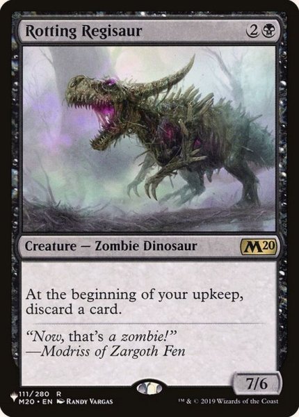 画像1: [EX+]朽ちゆくレギサウルス/Rotting Regisaur《英語》【Reprint Cards(The List)】 (1)