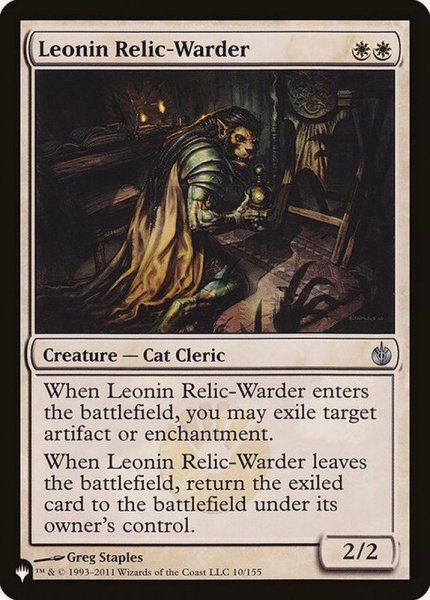 画像1: (MBS)レオニンの遺物囲い/Leonin Relic-Warder《英語》【Reprint Cards(The List)】 (1)