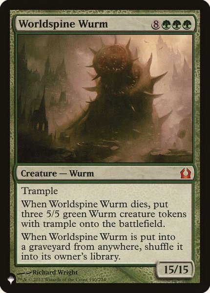 画像1: [EX+]世界棘のワーム/Worldspine Wurm《英語》【Reprint Cards(The List)】 (1)