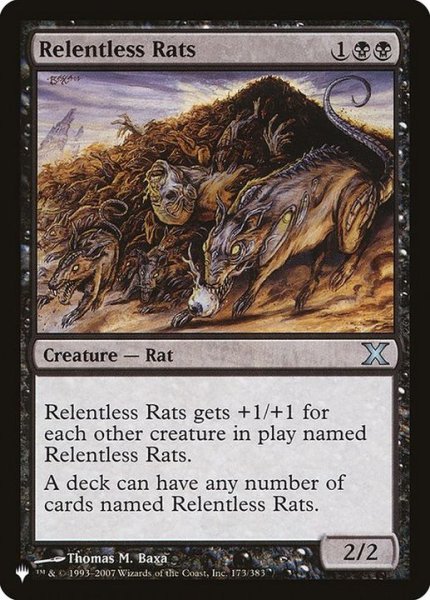 画像1: [EX+]執拗なネズミ/Relentless Rats《英語》【Reprint Cards(The List)】 (1)