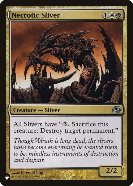 画像1: 壊死スリヴァー/Necrotic Sliver《英語》【Reprint Cards(The List)】 (1)